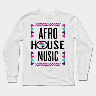 AFRO HOUSE - Continent Culture (Black/pink/teal/purple) Long Sleeve T-Shirt